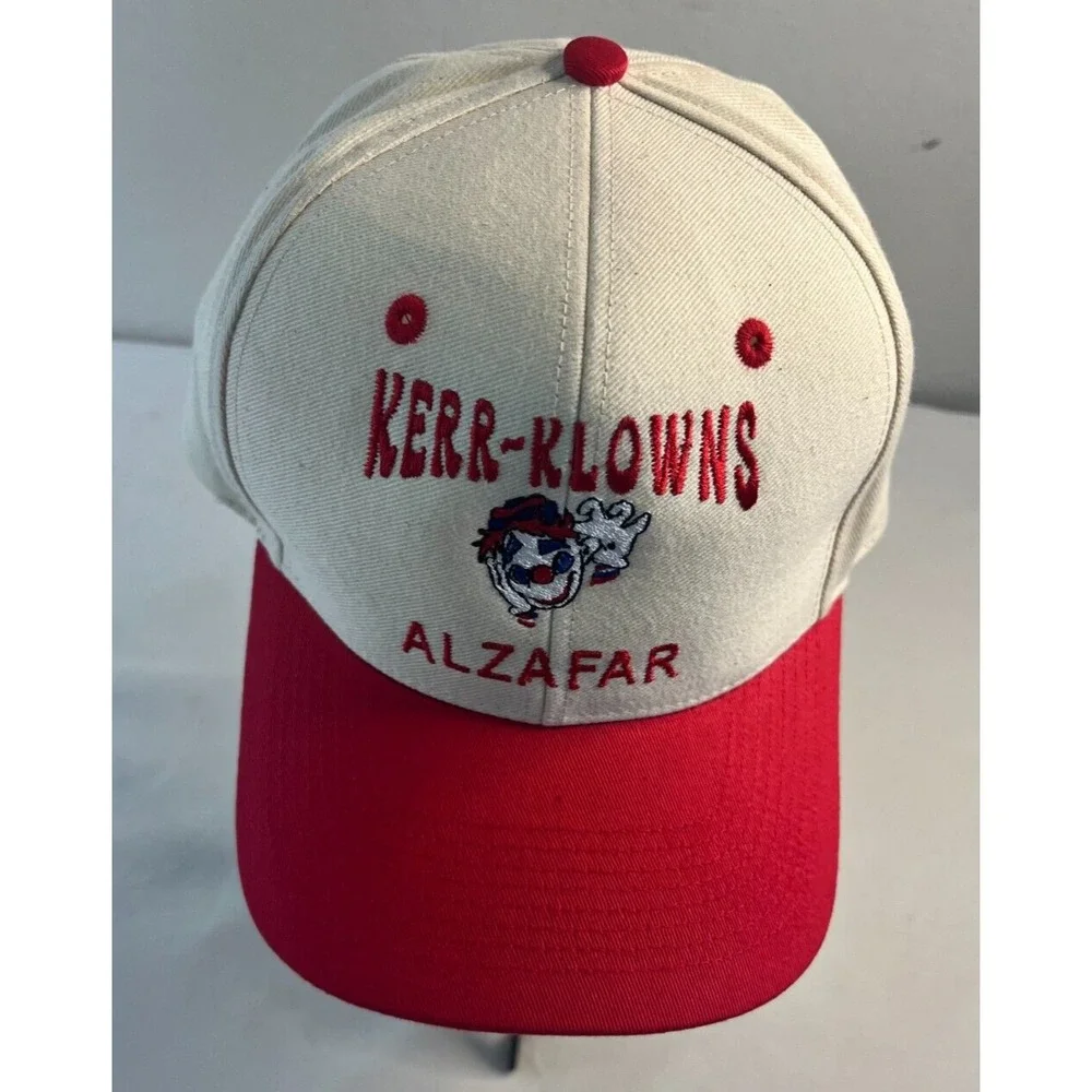 Vintage Mens Vtg 1994 Alzafar Kerr Klowns Kerrville Texas White Red‎ Snapback